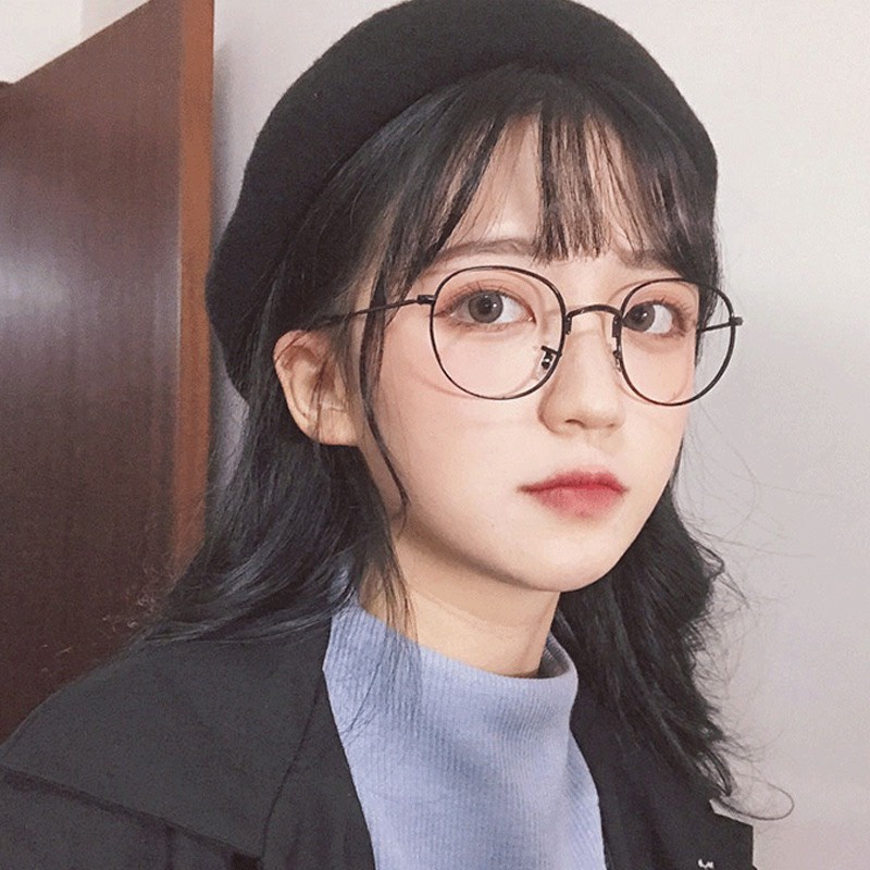 Mắt Kính Ngố Form Tròn Nobita Phong cách Hàn Quốc Gọng Cận Siêu Dễ Thương