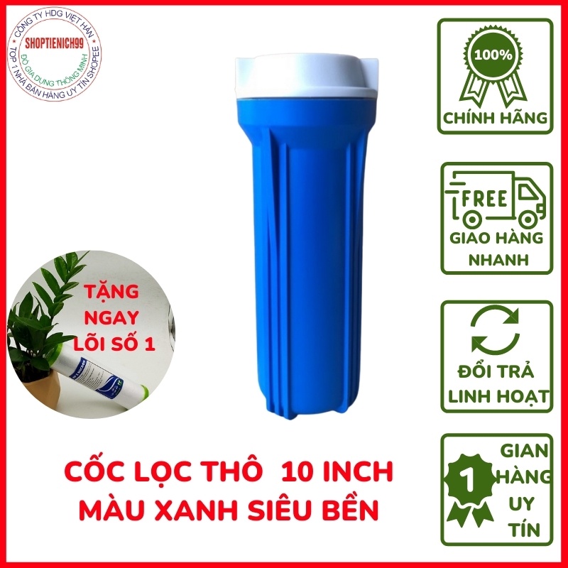 [TẶNG TAY VẶN] Combo 3 Cốc Lọc Thô 10 Inch Lắp Lọc Nước Thô Đầu Nguồn Hoặc Thay Cho Các Cốc Lọc Thô Của Các Máy Lọc RO.