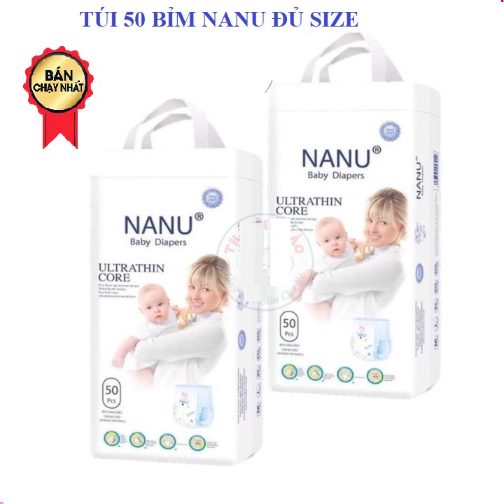 BỈM QUẦN NANU CAO CẤP XUẤT NHẬT M/L/XL/XXL/3XL 50/100 MIẾNG TÍNH NĂNG CHỐNG THẤM NGƯỢC ƯU VIỆT