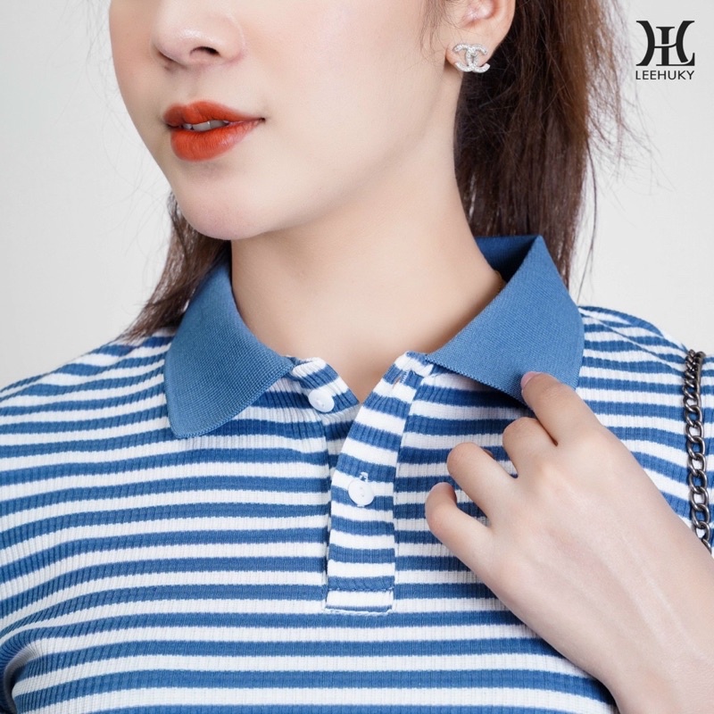 Áo Polo Nữ Gân Tăm Mặc Lên Sang Trọng