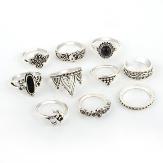 Set 10 Nhẫn Đốt Ngón Tay Phong Cách Boho