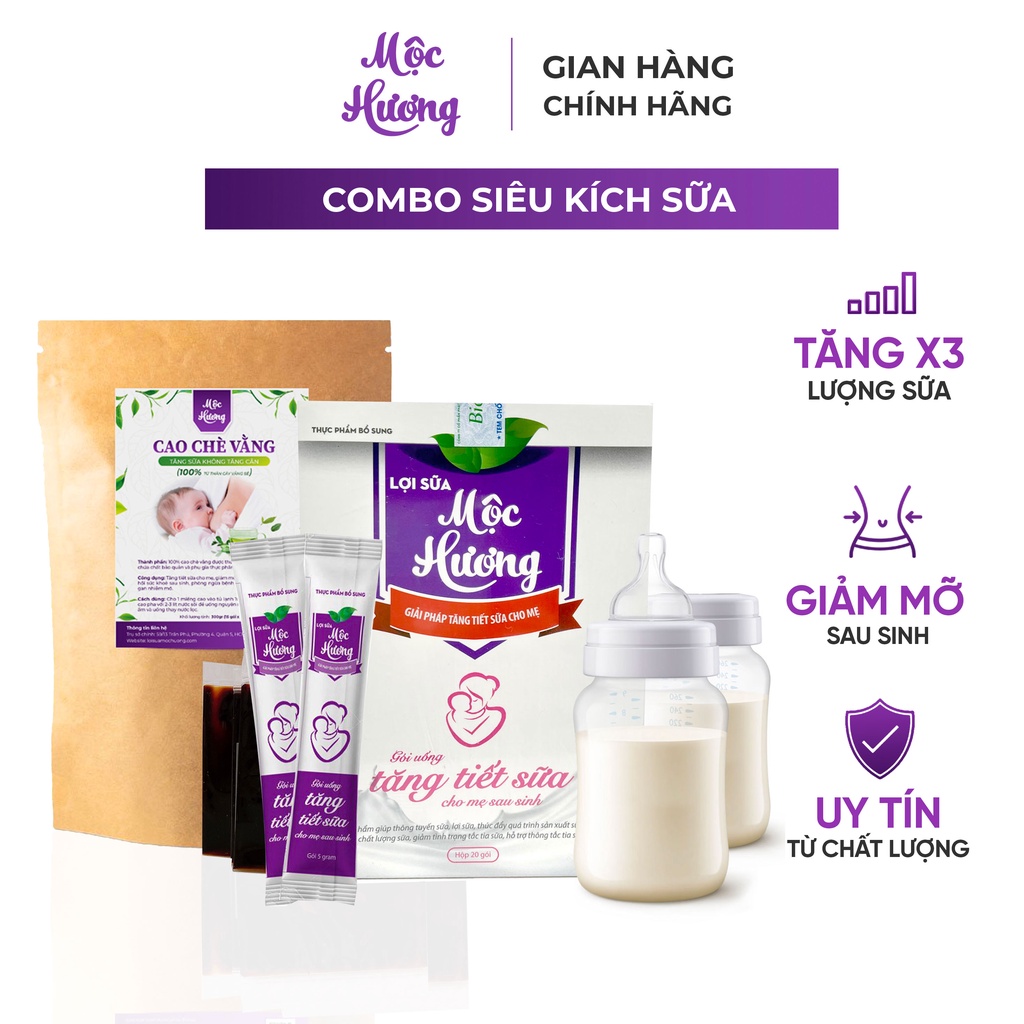 Combo Lợi Sữa Mộc Hương Và Cao Chè Vằng Mộc Hương Tăng Gấp X3 Sữa Chất Lượng Tốt Cho Cả Mẹ Và Bé