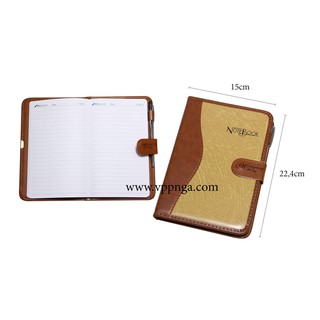 [MUA SỈ GIẢM 10%] Sổ viết cầm tay bìa da nút 25K10 (1 cuốn)