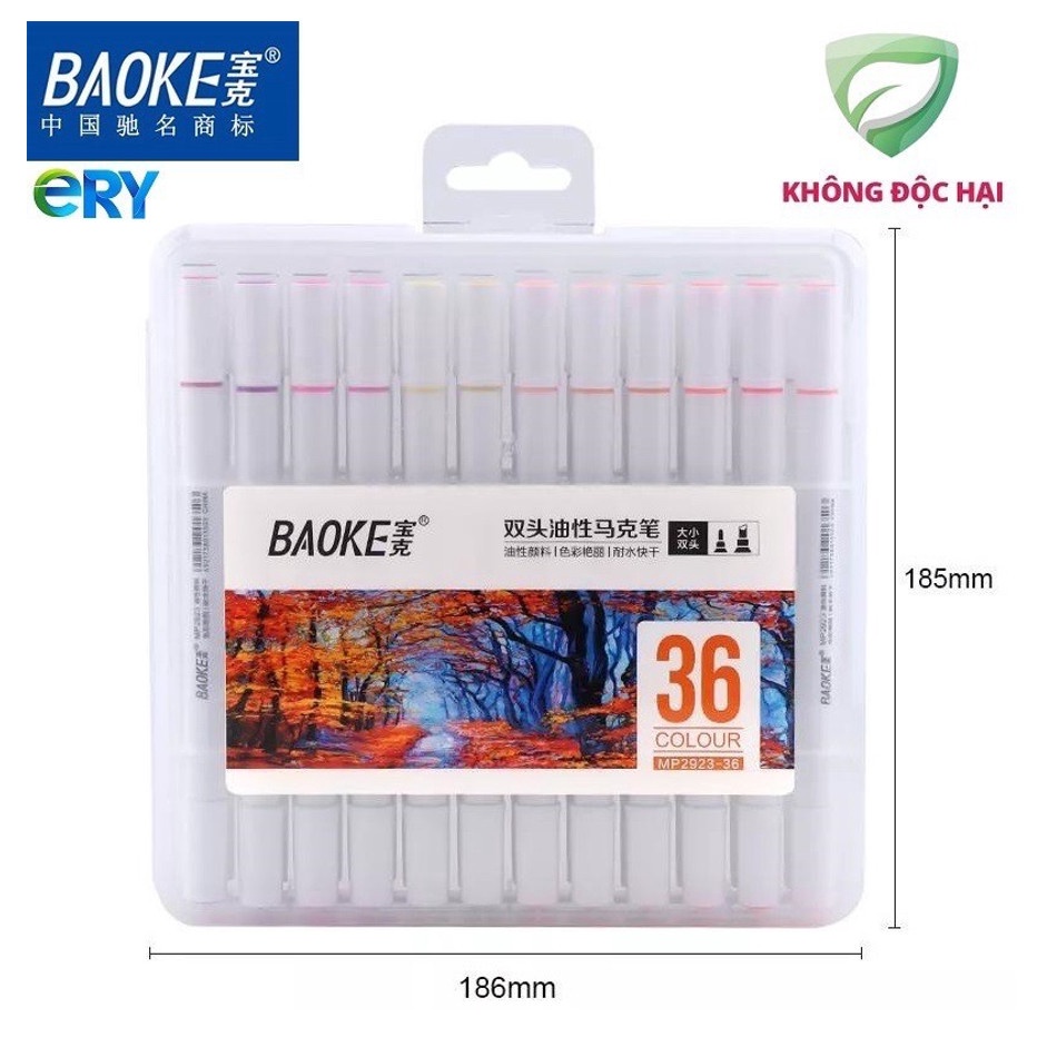 DạmàuMarker2đầu-BaokeMP2923-12/18/24/36/48màu-vppDiệpLạc(sỉ/lẻ)