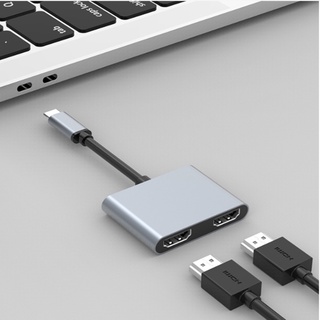 Cáp chuyển hub type c 4 in 1 ra 2 Hdmi ,USB Type c cổng chuyển đổi macbok , DELL, laptop có cổng type c hỗ trợ xuất hình