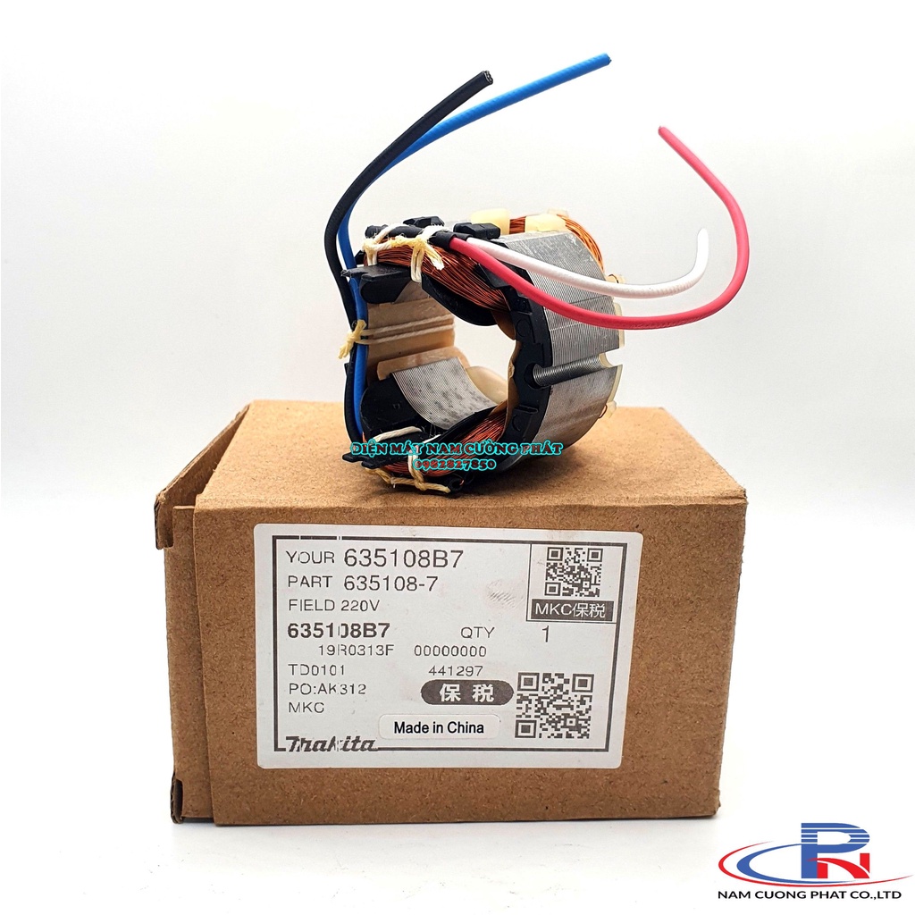 Stator máy vặn vít Makita TD0101 TD0101F 635108-7