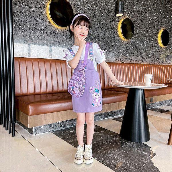 Set yếm thỏ tím H1190 cho bé gái Mẫu mới 2023 - Little Maven Official Store