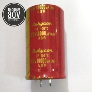 Linh Kiện Điện Tử Elco 10,000uf 80V RUBYCON MERAH TINGGI 6CM