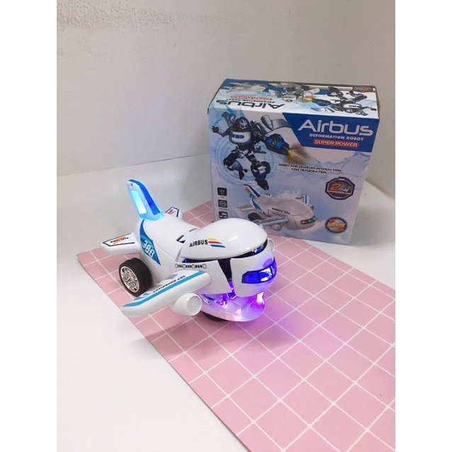 Đồ chơi máy bay biến hình Robot Airbus có đèn nhạc