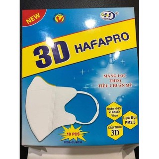1 hộp Khẩu trang 3D Hafapro, 5d famapro Nam Anh Hàng Xuất Khẩu Hàn, Nhật Lọc Bụi Mịn  (10 cái) - đồ ăn vặt