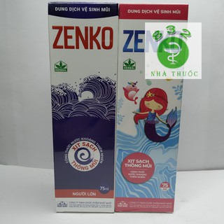 DUNG DỊCH VỆ SINH MŨI ZENKO lọ 75ml