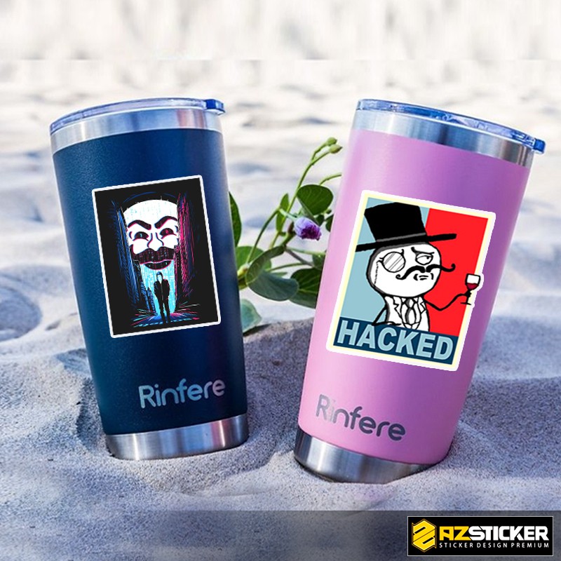 Hình Dán Sticker Dán Vali , Dán Nón Bảo Hiểm , Dán Điện Thoại , Laptop , Máy Tính Hình Hacker Chống Thấm Nước