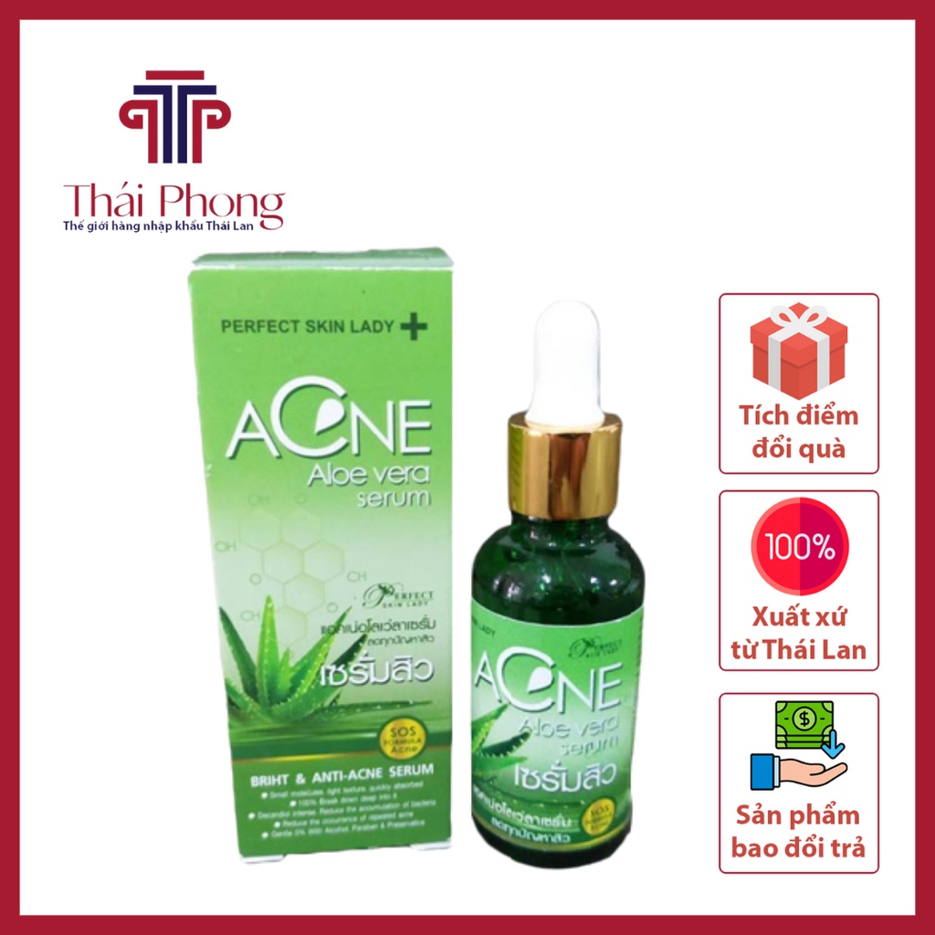 Tinh Chất Serum Nha Đam Lột Dành Cho Da Mụn Acne Aloe Vera Thái Lan Chính Hãng