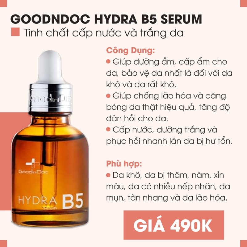 GoodnDoc Hydra B5 Serum Tinh chất cấp nước trắng da