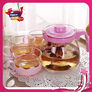 Bộ Bình Tách Pha Trà Thủy Tinh Cao Cấp