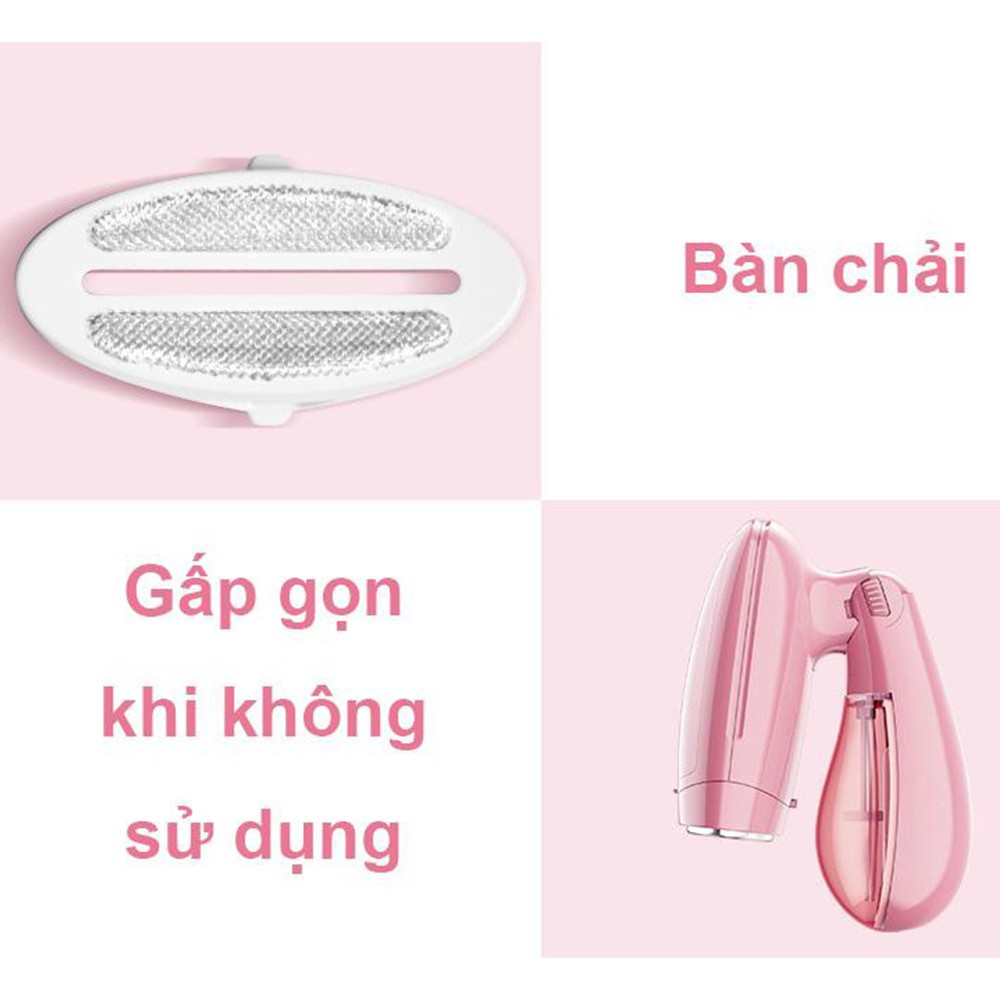 Bàn Là Hơi Nước Cầm Tay Gấp Gọn Thế Hệ Mới, Bàn Là Hơi Nước Cầm Tay Cao Cấp Ủi Bay Mọi Vết Nhăn Trên Quần Áo Cực Dễ Dàng