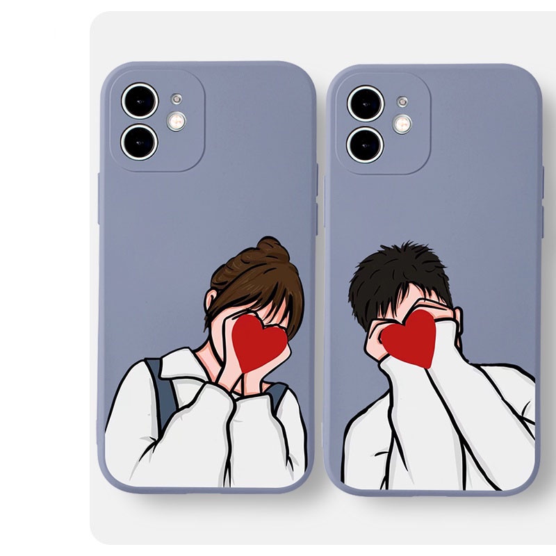 Ốp lưng IPhone cặp đôi trái tim cạnh vuông 6/6plus/6s/6splus/7/7plus/8/8plus/x/xr/xs/11/12/13/14/pro/max/plus/pro BVC934