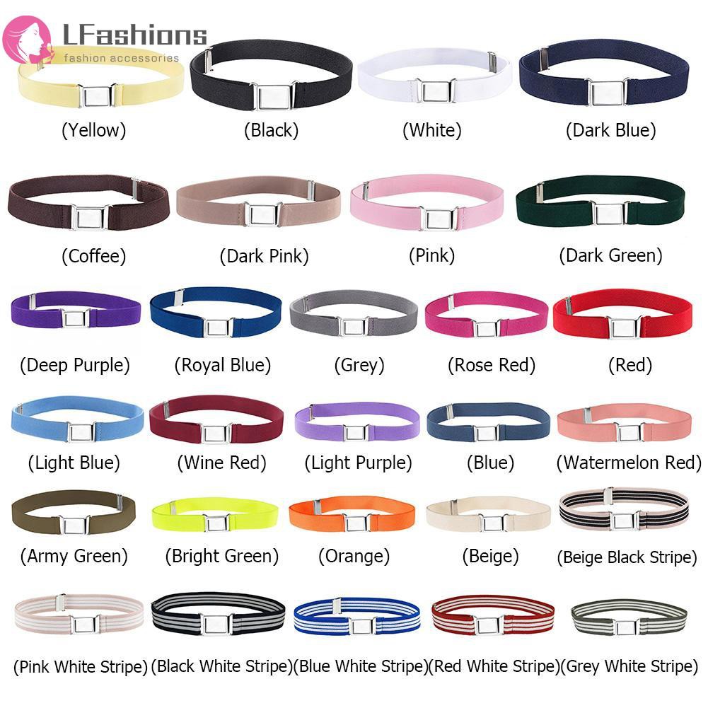 Thắt lưng bằng polyester đơn giản có thể điều chỉnh với khóa nam châm thời trang dành cho bé trai gái