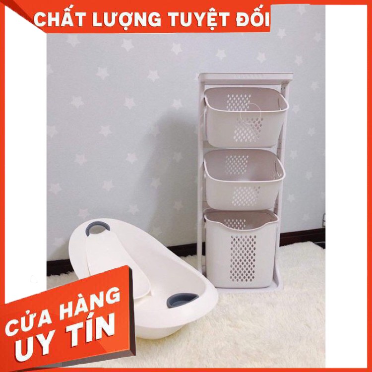 Kệ đựng đồ 3 tầng đa năng 5567, Rổ đựng quần áo 3 tầng có bánh xe nhựa Việt Nhật