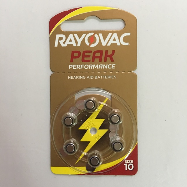 Pin máy trợ thính Rayovac 10 PR70 vỉ 6 viên