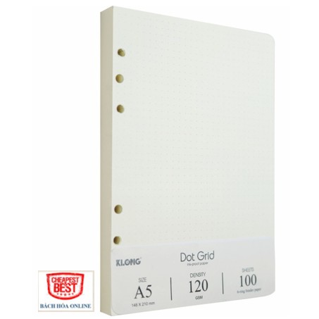 Ruột sổ còng Dot Grid A5 - 100 tờ; MS: 997