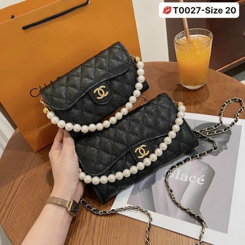 TÚI XÁCH NỮ CHANEL DÂY NGỌC SIZE 17&20