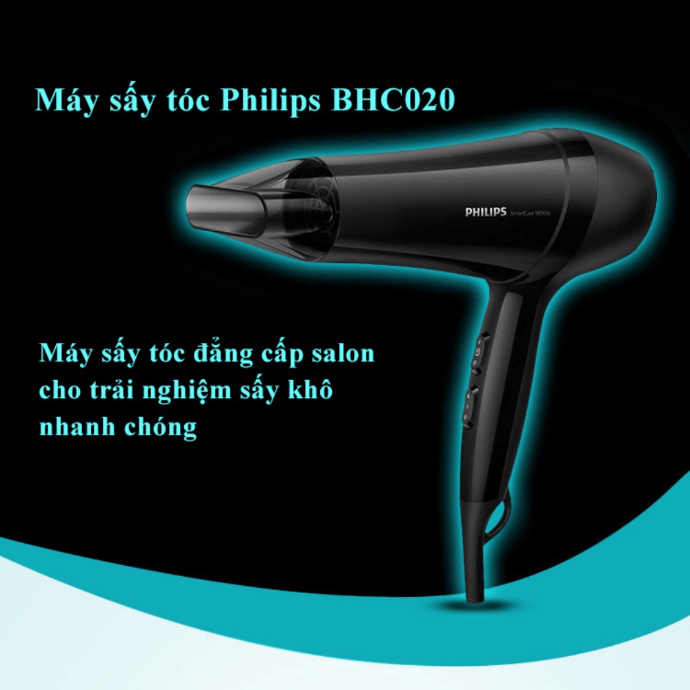 Máy sấy tóc Philips 2 chiều nóng lạnh công suất lớn 2100W tạo kiểu tóc chuyên nghiệp chuẩn salon HP8230 - BH 2 năm