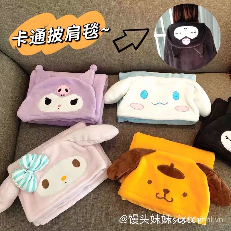 Áo choàng kiêm chăn điều hòa không khí hình hoạt hình Melody Little Devil dễ thương cho học sinh/văn phòng