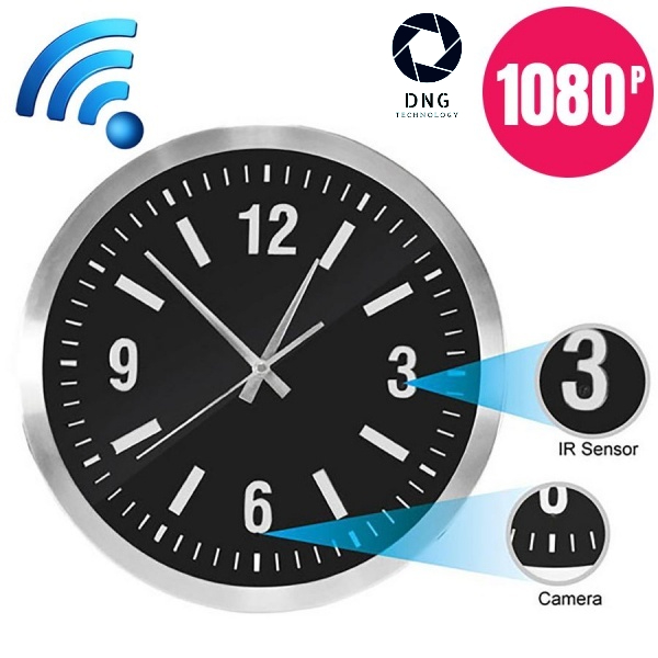 Camera ngụy trang đồng hồ treo tường, hình ảnh 1080P .Camera giấu kín ngụy trang Đà Nẵng