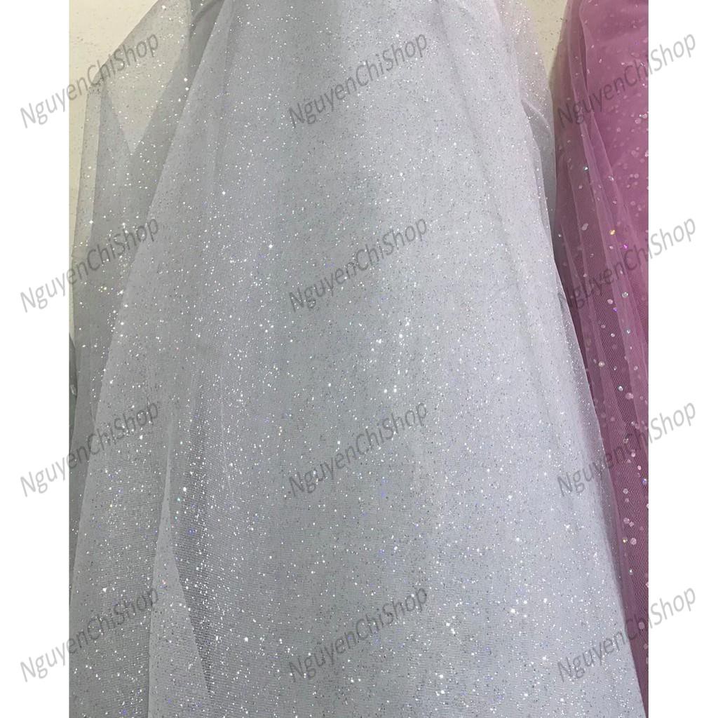 ⚡Sỉ tận gốc⚡ Vải lưới nhũ kim tuyến làm đầm váy cô dâu,đầm công chúa,trang trí sự kiện