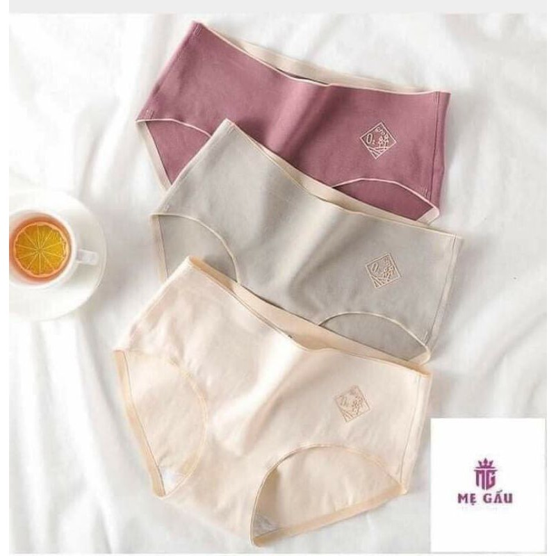 Quần lót cotton cao cấp 02, quần chip kháng khuẩn thấm hút mồ hôi, quần chip cạp trung không đường viền | BigBuy360 - bigbuy360.vn
