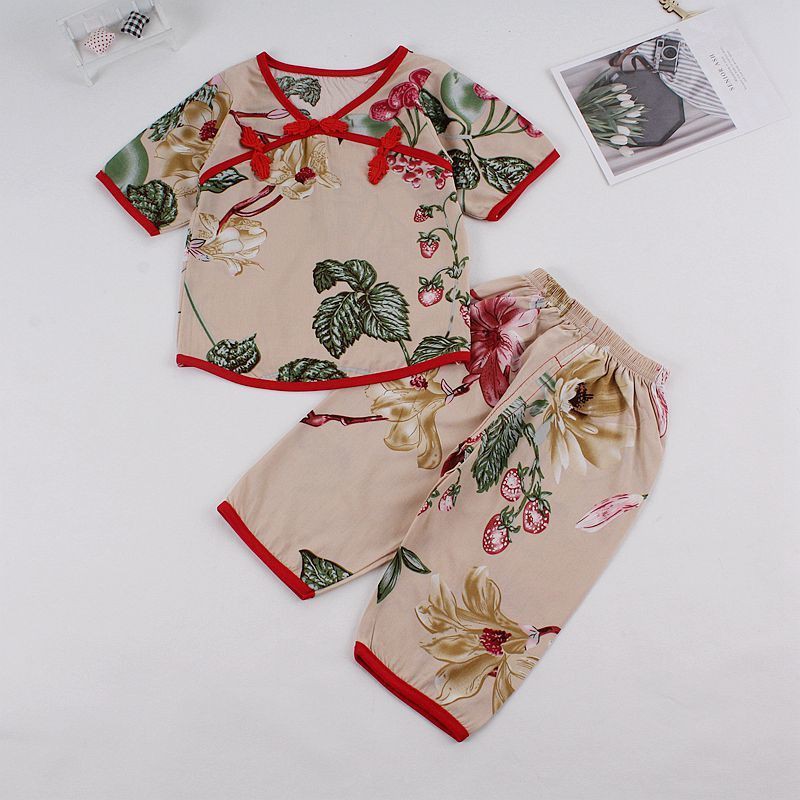 Bộ đồ Hanfu dành cho trẻ em, bé gái, lụa bông kiểu dân tộc, điều hòa bé, Tanggr