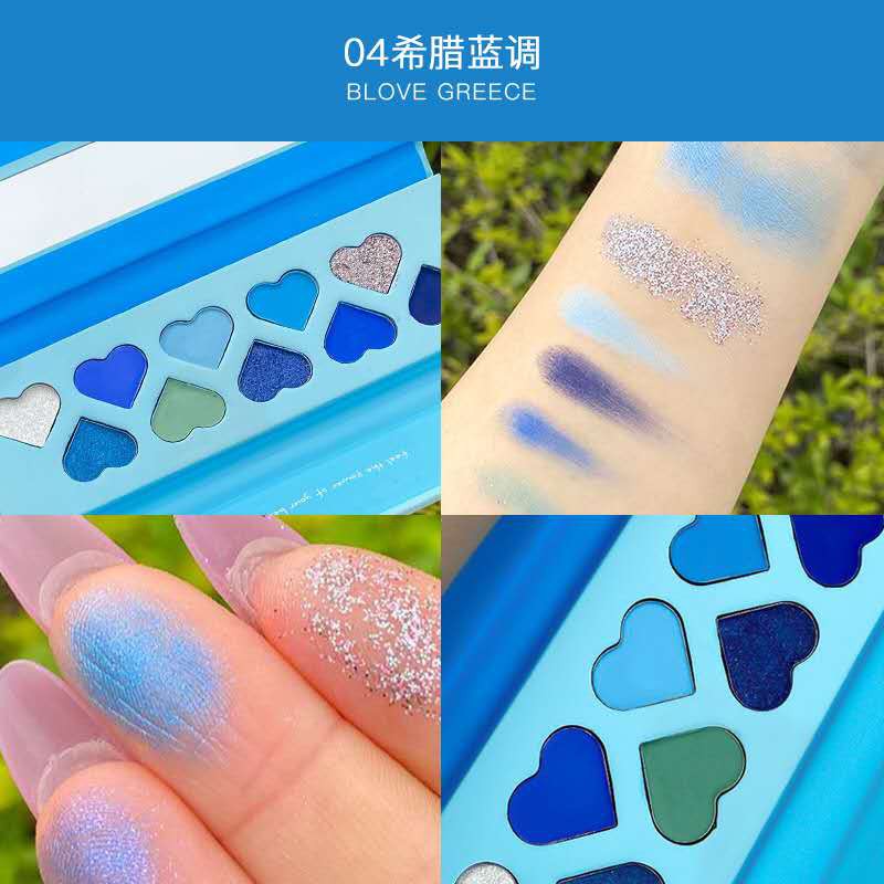 (Hàng Mới Về) Bảng Phấn Mắt Màu Hồng Trái Tim Xinh Xắn Chống Thấm Nước Và Mồ Hôi | BigBuy360 - bigbuy360.vn