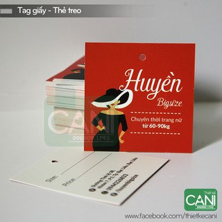 10.000 cái In theo yêu cầu Tag giấy vuông treo quần áo