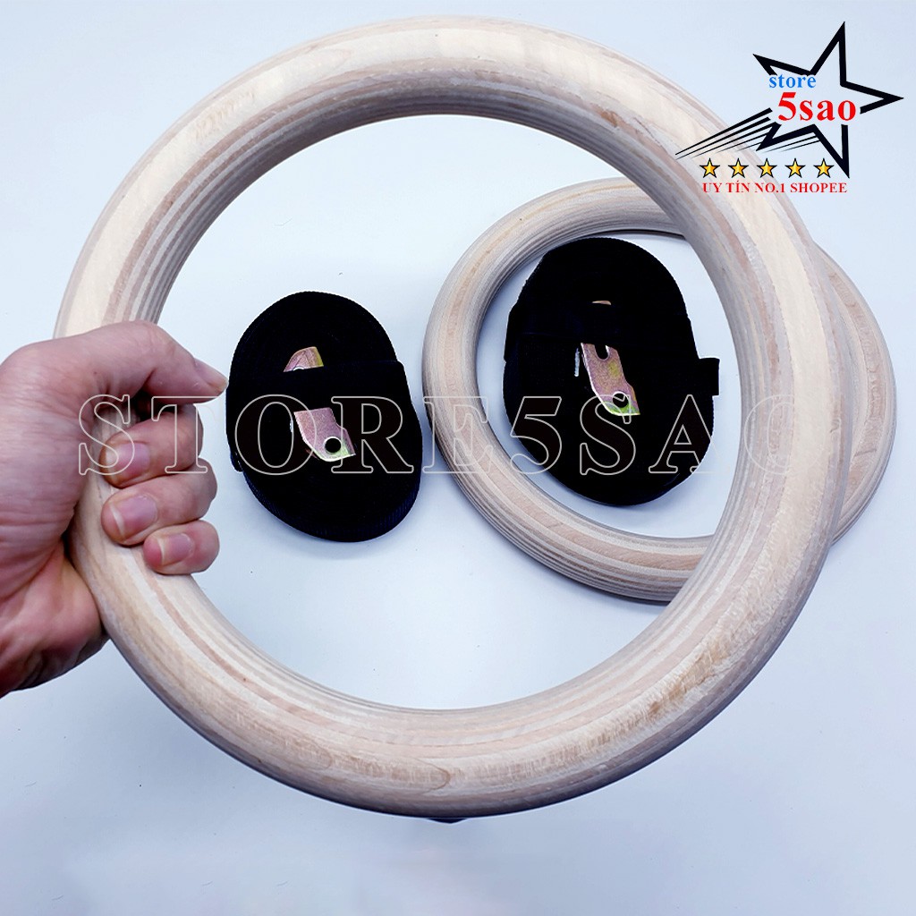 Vòng xà gymnastic rings 2021 giá rẻ /⭐ FREESHIP ⭐/ Vòng treo tập gym có khóa điều chỉnh tiện lợi