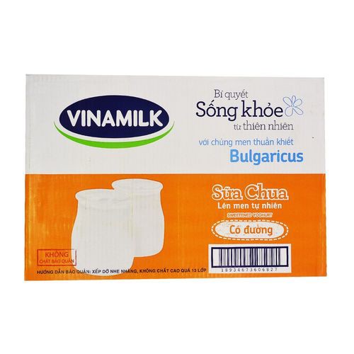 THÙNG 48 HỘP SỮA CHUA VINAMILK CÓ ĐƯỜNG 100G