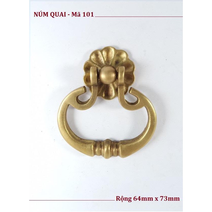 Tay quai N105 đồng nguyên chất, tay quai lắp tủ quần áo, tủ trang trí, kệ tivi vô cùng đẹp, sang và chất