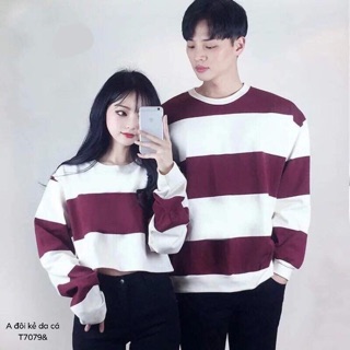 Áo đôi kẻ ngang (1 đôi gồm 2 áo )-kT