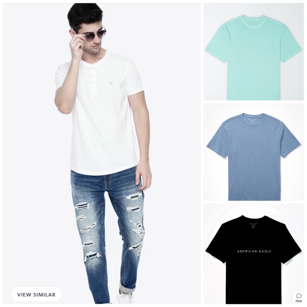 Áo thun nam ☘FREESHIP☘ Áo phông AE cộc tay cổ tròn 100% cotton chính hãng xuất xịn date mới 2021