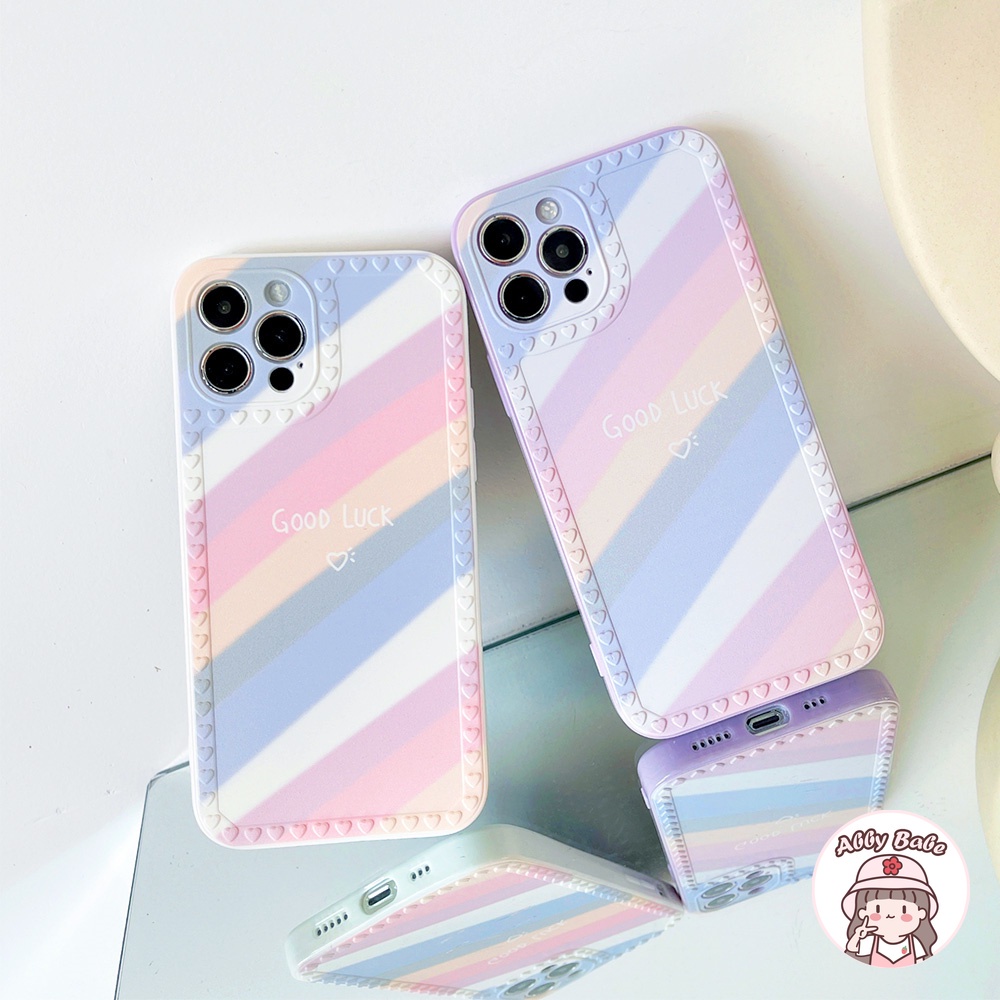 Ốp Điện Thoại TPU Mềm Chống Sốc Màu Kẹo Hình Trái Tim 3D Cho IP 13 12 11 Pro Max XR 8 7 Plus