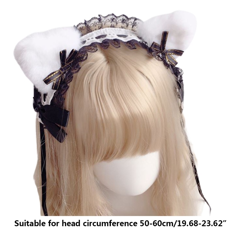 Băng Đô Nơ Tai Mèo Dễ Thương Phong Cách Lolita