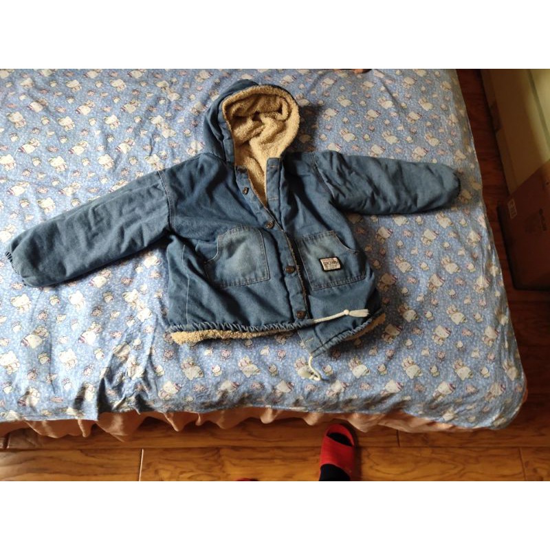 Áo khoác bò lót lông ấm cute cho bé Trai - Gái