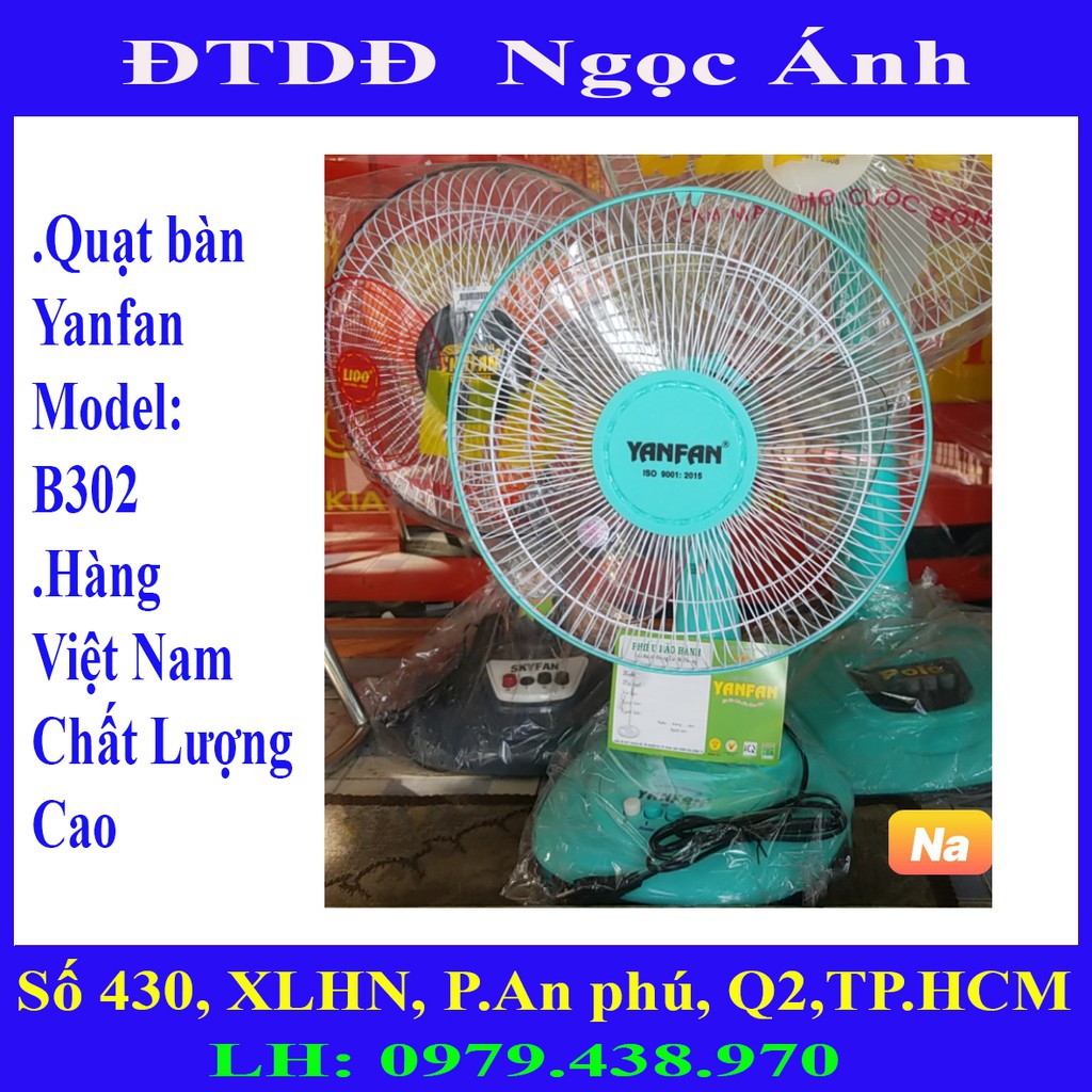 Quạt bàn YANFAN B302 - Quạt bàn đảo Senko An toàn cho bé