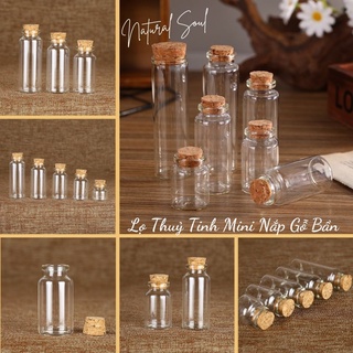 {Giá Rẻ Nhất} Lọ Thuỷ Tinh Mini Nắp Gỗ Bần DIY - Siêu Dễ Thương - Natural Soul