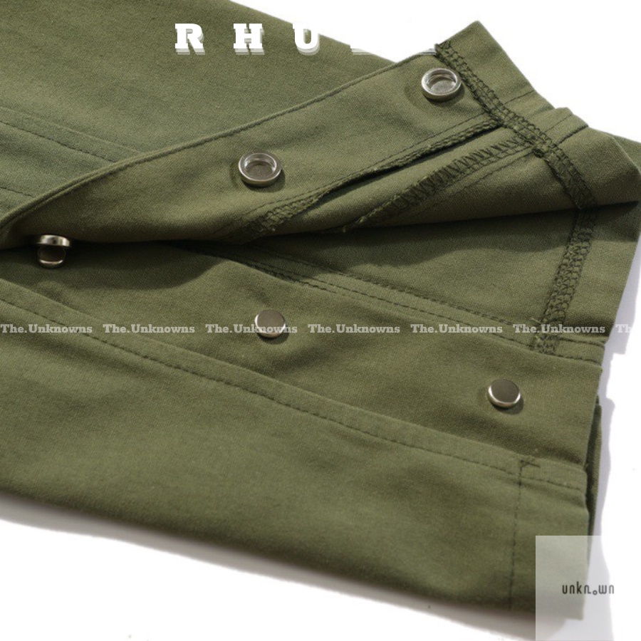 [BEST Quaility]-Quần Snap R.HUDE  CUPRO MOSS GREEN CARGO PANTS,quần cargo pants ống suông cao cấp full túi tag