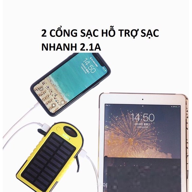 Sạc dự phòng năng lượng mặt trời 💝 FREESHIP 💝 sạc dự phòng cao cấp