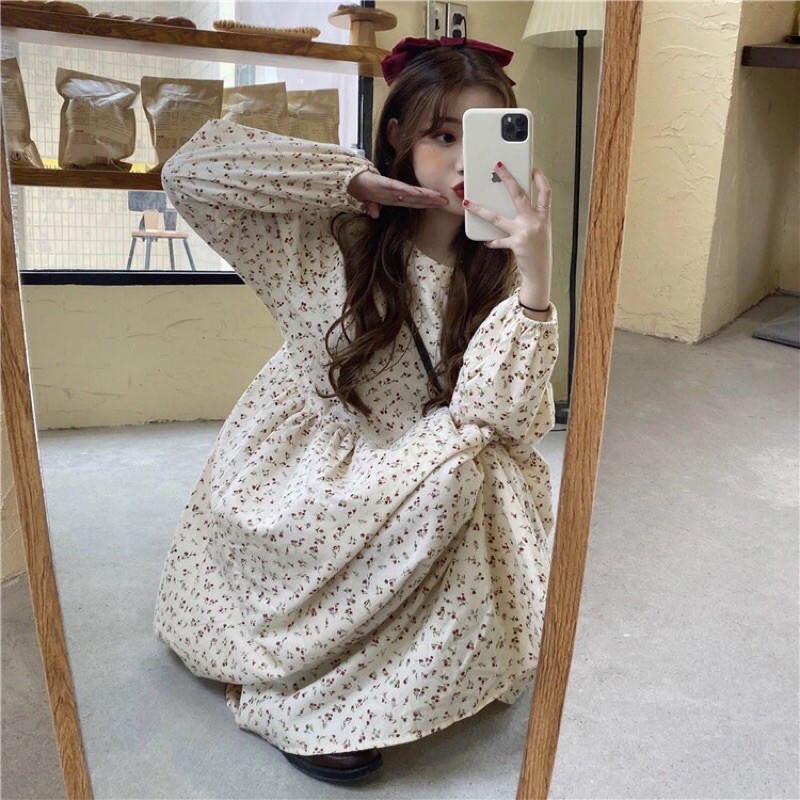 VÁY BABY DOLL, HOA NHÍ DÁNG DÀI, TAY PHỒNG TIỂU THƯ | BigBuy360 - bigbuy360.vn