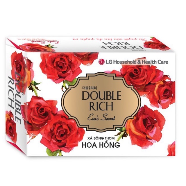 Xà bông  Double Rich hương hoa hồng 90g
