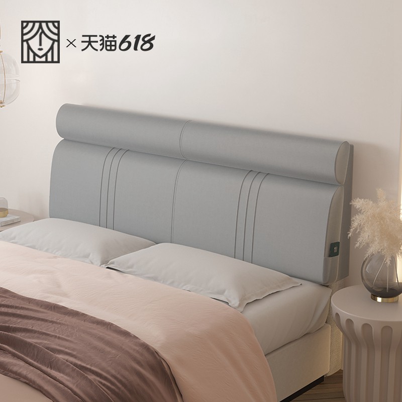 Đệm đầu giường của Qianqian County Master, tựa lưng lớn, Vải công nghệ đôi, mềm mại Phòng ngủ