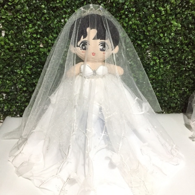 Outfil váy cưới doll 20cm